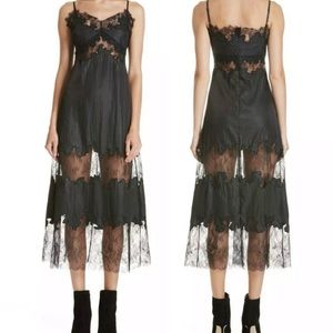 NWT ROBERT RODRIGUEZ BLACK LACE SLIP DRESS